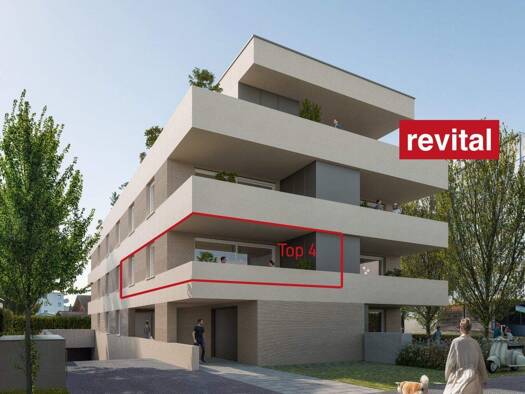Terrassenwohnung zum Kauf - Erstbezug 369.000 € 2 Zimmer 53 m² 1. Geschoss Widum 32 Lustenau 6890