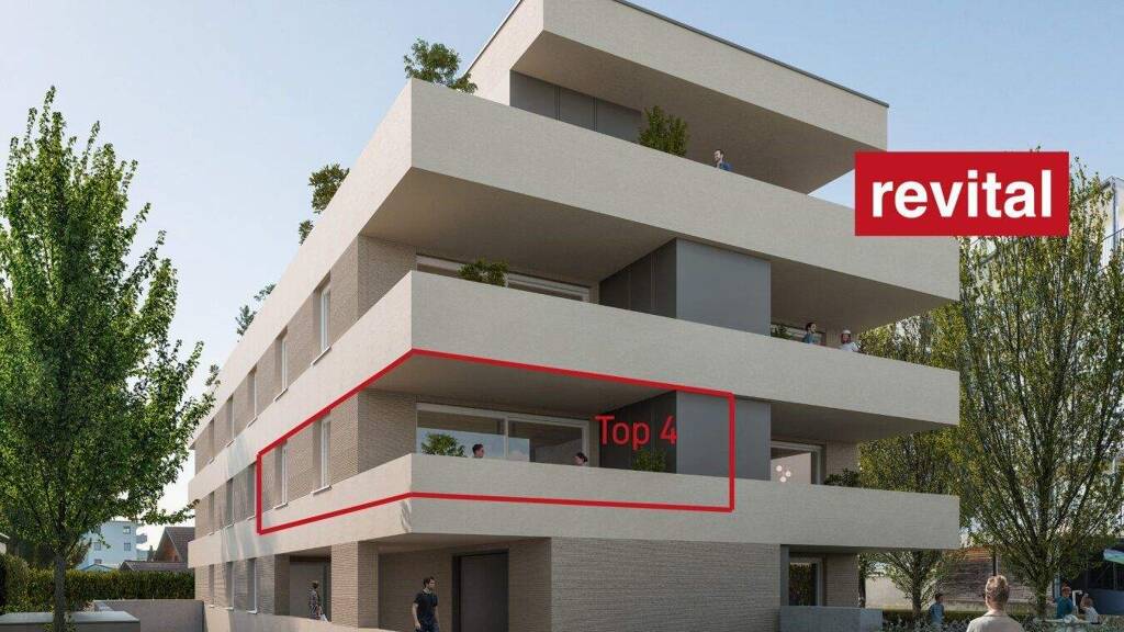 Terrassenwohnung zum Kauf - Erstbezug 369.000 € 2 Zimmer 53 m² 1. Geschoss Widum 32 Lustenau 6890