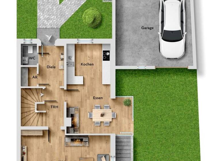 Doppelhaushälfte zum Kauf 649.000 € 5 Zimmer 163 m² 388 m² Grundstück frei ab sofort Perach Ainring 83404