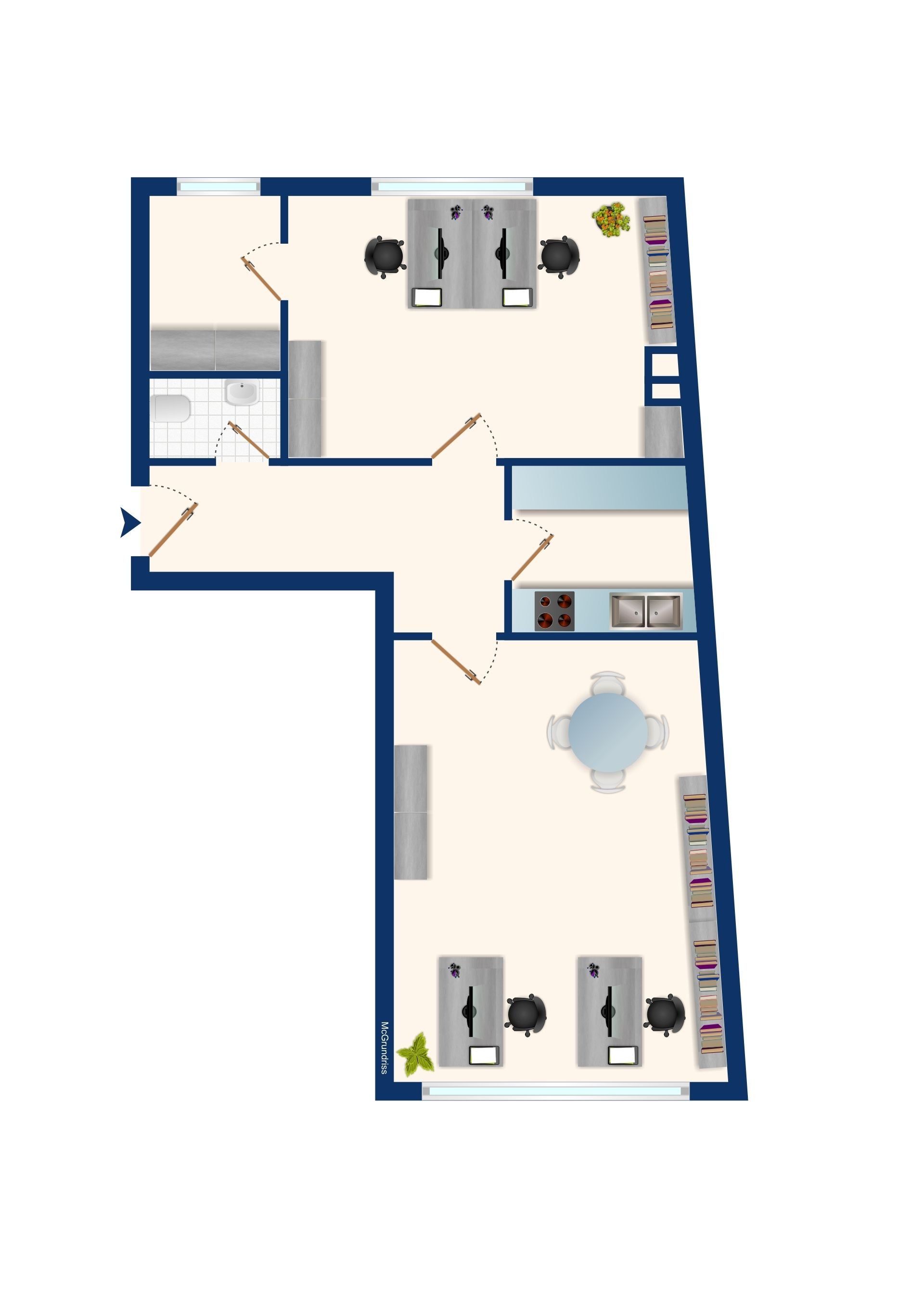 Bürofläche zur Miete provisionsfrei 835 € 2,5 Zimmer 68 m²<br/>Bürofläche Möllner Landstr. 75 Oststeinbek Oststeinbek 22113