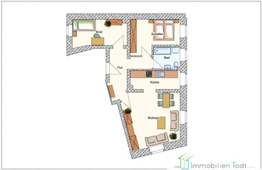 Apartment zur Miete 300 € 3 Zimmer 77,7 m² Pestalozzistraße 31 Neundorfer Vorstadt Plauen 08523