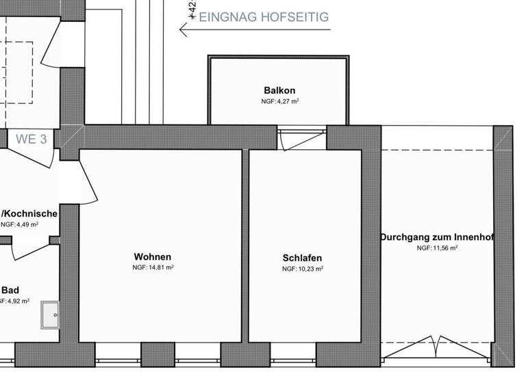 Wohnung zur Miete 443 € 2 Zimmer 59 m² 1. Geschoss Ziegelstraße 47 Roßlau Dessau-Roßlau 06862