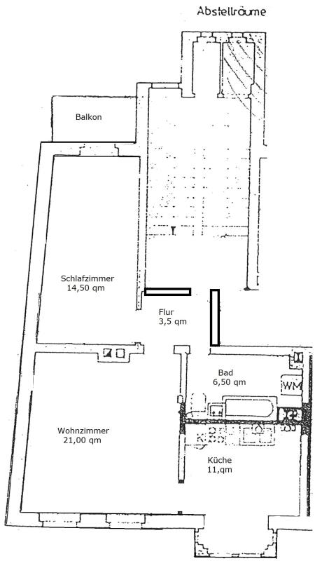 Wohnung zur Miete 270 € 2 Zimmer 57 m²<br/>Wohnfläche 1.<br/>Geschoss Schumannstraße 16 Reißiger Vorstadt Plauen 08525