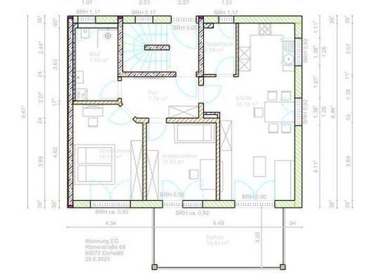 Wohnung zum Kauf provisionsfrei 517.500 € 3 Zimmer 92 m² EG Römerstraße Eichstätt 85072