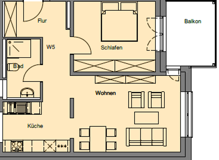 Wohnung zur Miete 995 € 2 Zimmer 60 m² EG frei ab 15.04.2026 Siemensstraße 68 Eckernförde 24340