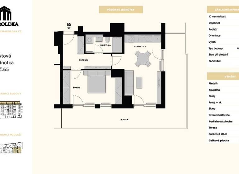 Wohnung zum Kauf 487.320 € 2 Zimmer 56 m² 5. Geschoss Prag 14000