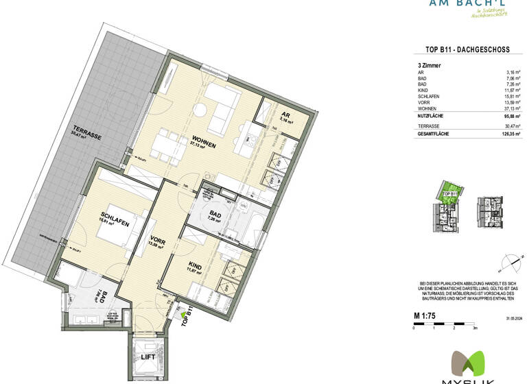 Wohnung zum Kauf - Erstbezug provisionsfrei 789.800 € 3 Zimmer 95,9 m² Hallwang 5300