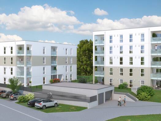 Wohnung zur Miete - Erstbezug 888 € 3 Zimmer 75,3 m² 3. Geschoss Alleehof 4 und 5 Schwanenstadt 4690