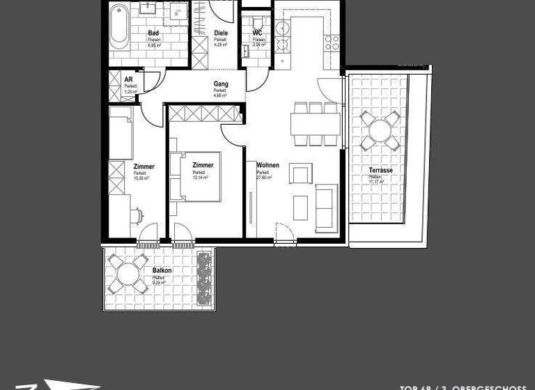 Wohnung zum Kauf - Erstbezug 415.500 € 3 Zimmer 70,2 m² 3. Geschoss Schwechat 2320