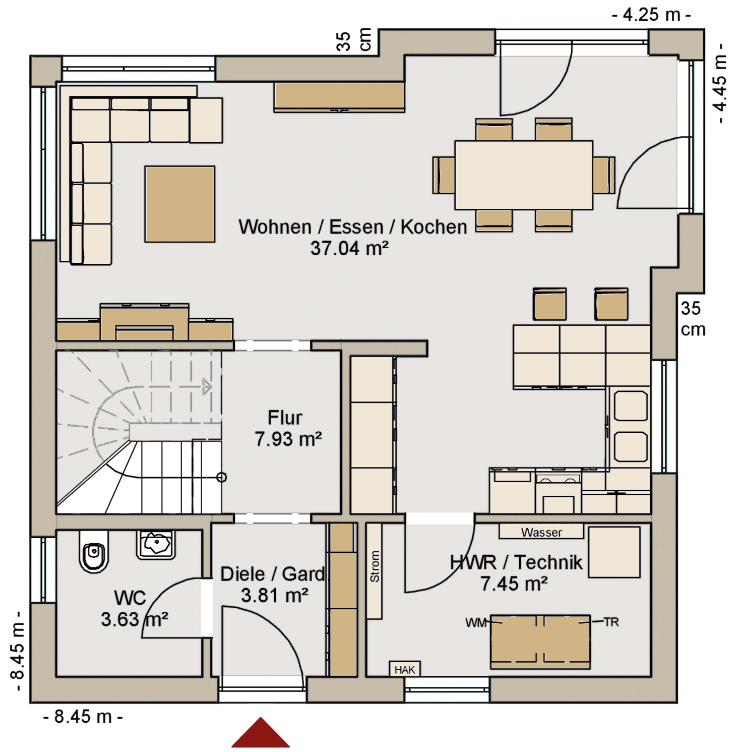 Einfamilienhaus zum Kauf 481.600 € 4 Zimmer 104,9 m²<br/>Wohnfläche 346 m²<br/>Grundstück Waldenburg Waldenburg 74638