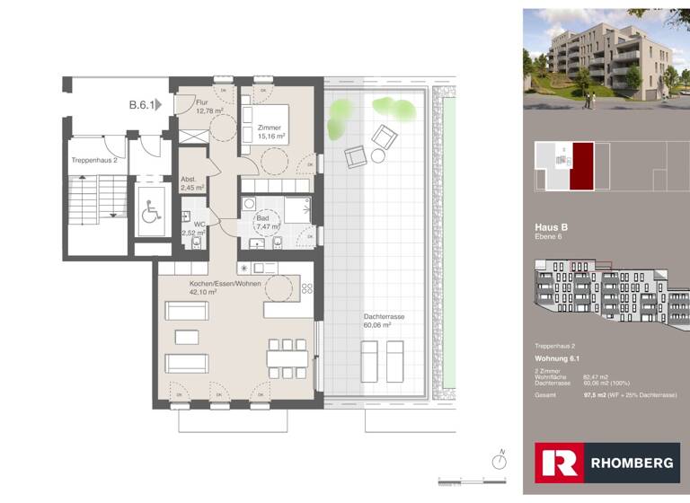 Penthouse zum Kauf - Erstbezug 695.000 € 2 Zimmer 97,5 m² Ostrachweg 10 Halde Kempten (Allgäu) 87439