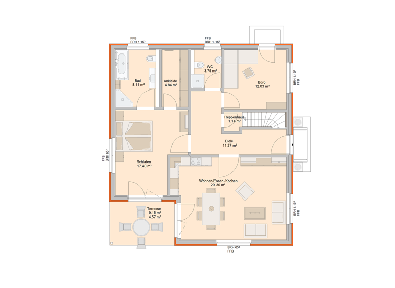 Bungalow zum Kauf provisionsfrei 456.750 € 4 Zimmer 91 m² 800 m² Grundstück Nettelstedt Lübbecke 32312