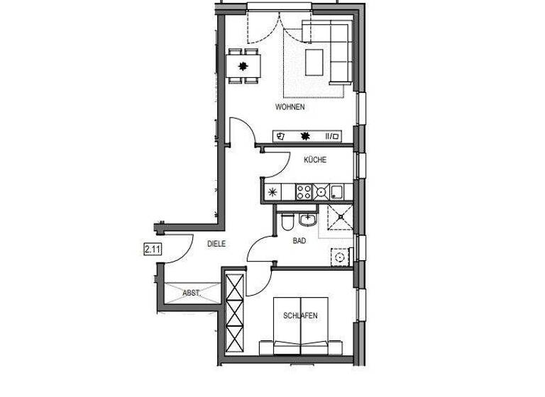 Studio zur Miete - Erstbezug 760 € 2 Zimmer 58,5 m² 2. Geschoss Albert-Schweitzer-Straße 34 Brunsbüttel 25541