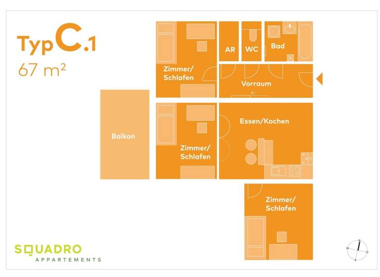 Wohnung zur Miete 829 € 4 Zimmer 67 m² Lustenau Linz 4020