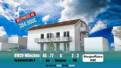 Terrassenwohnung zum Kauf provisionsfrei als Kapitalanlage geeignet 484.900 € 2 Zimmer 60 m² Berg am Laim (Trudering) Echarding München 81673
