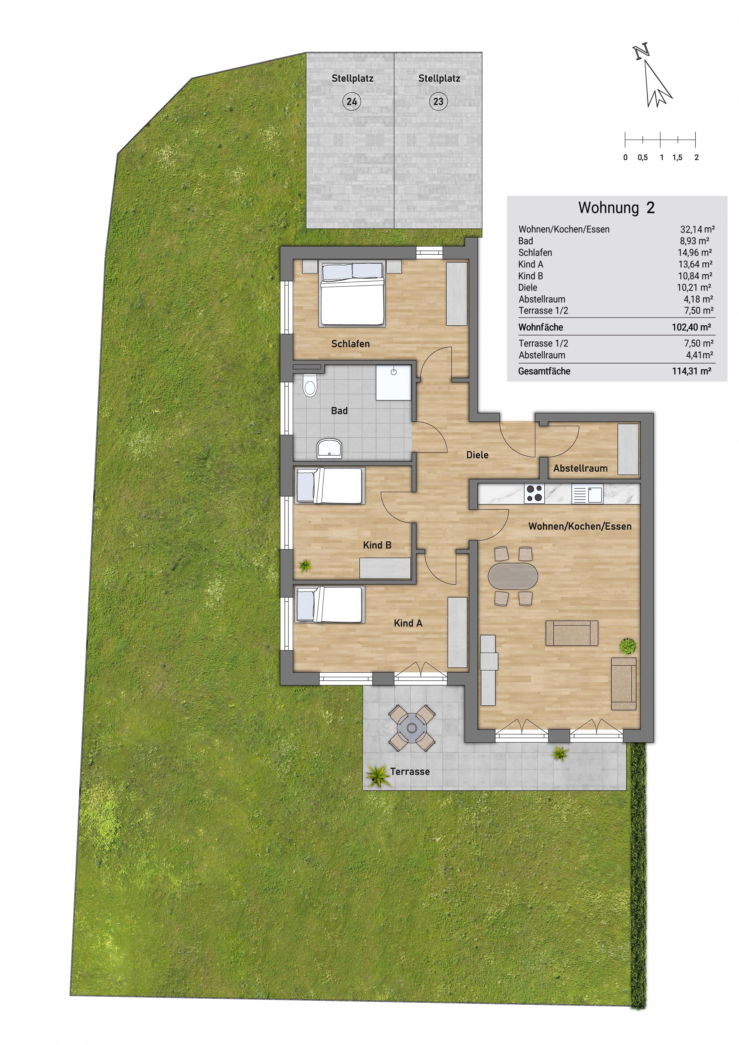 Terrassenwohnung zum Kauf provisionsfrei 598.000 € 4 Zimmer 103 m²<br/>Wohnfläche EG<br/>Geschoss Schrobenhausen Schrobenhausen 86529