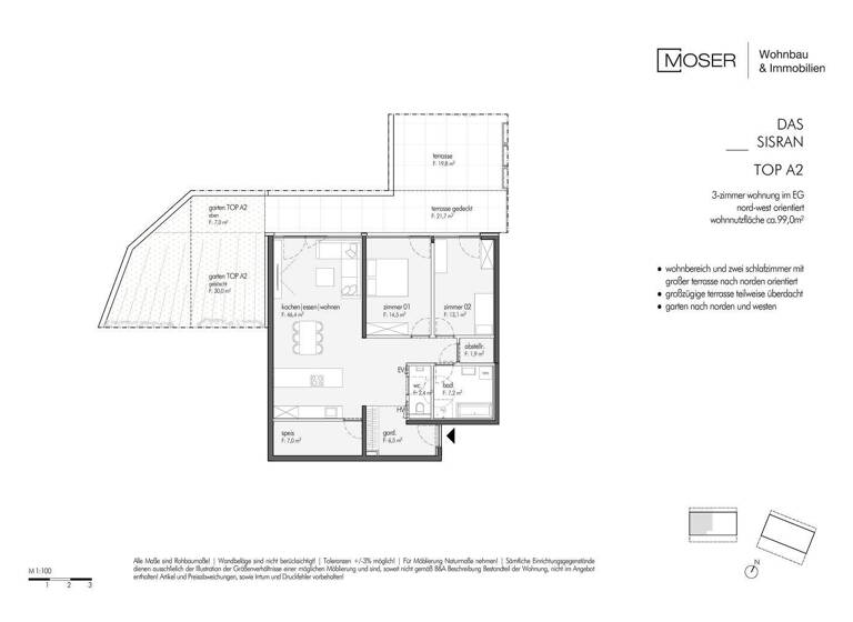 Wohnung zum Kauf provisionsfrei 699.000 € 3 Zimmer 99 m² EG Sistrans 6073
