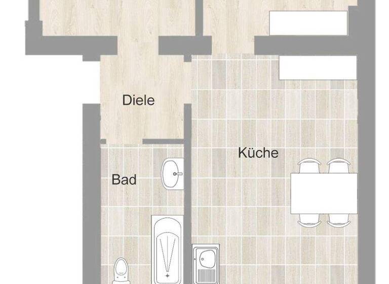Wohnung zur Miete 500 € 2 Zimmer 57,2 m² EG frei ab 01.06.2026 Bunsenstr. 41 Frohnhausen Essen 45145