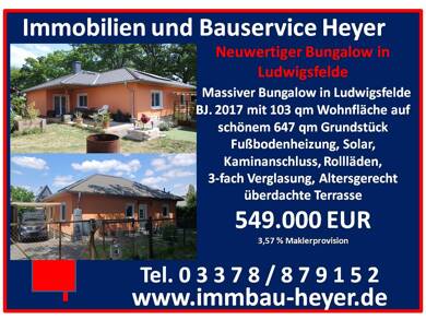 Haus zum Kauf 549.000 € 4 Zimmer 103 m² 647 m² Grundstück Ludwigsfelde Ludwigsfelde 14974