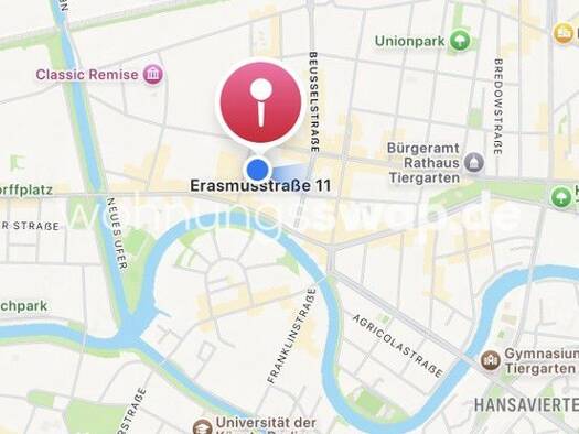 Studio zur Miete Tauschwohnung 436 € 2 Zimmer 52 m² 2. Geschoss Moabit Berlin 10553