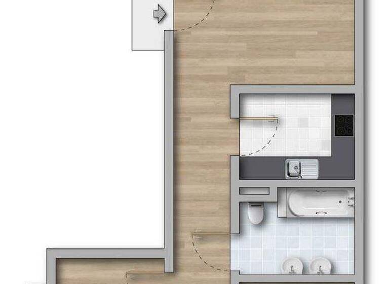 Wohnung zur Miete 370 € 3 Zimmer 61 m² 4. Geschoss frei ab 01.05.2026 Am Wiegwasser 29 Gotha 99867