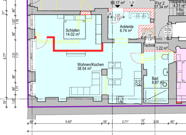 Wohnung zur Miete 880 € 2,5 Zimmer 68,2 m² EG frei ab sofort Lange Str. Pirna 01796