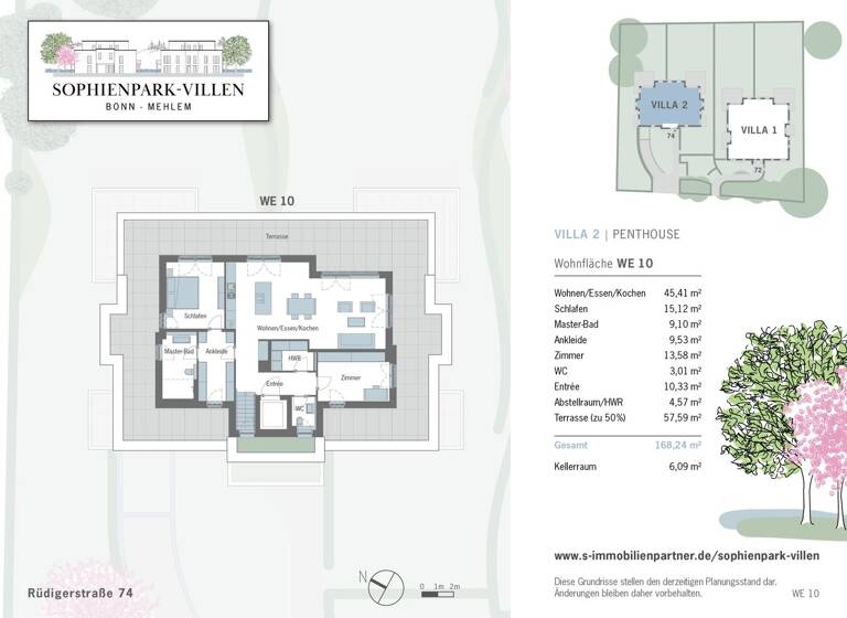 Wohnung zum Kauf - Erstbezug 1.971.000 € 3 Zimmer 168,2 m² 2. Geschoss frei ab 01.06.2027 Mehlem Bonn / Mehlem 53179