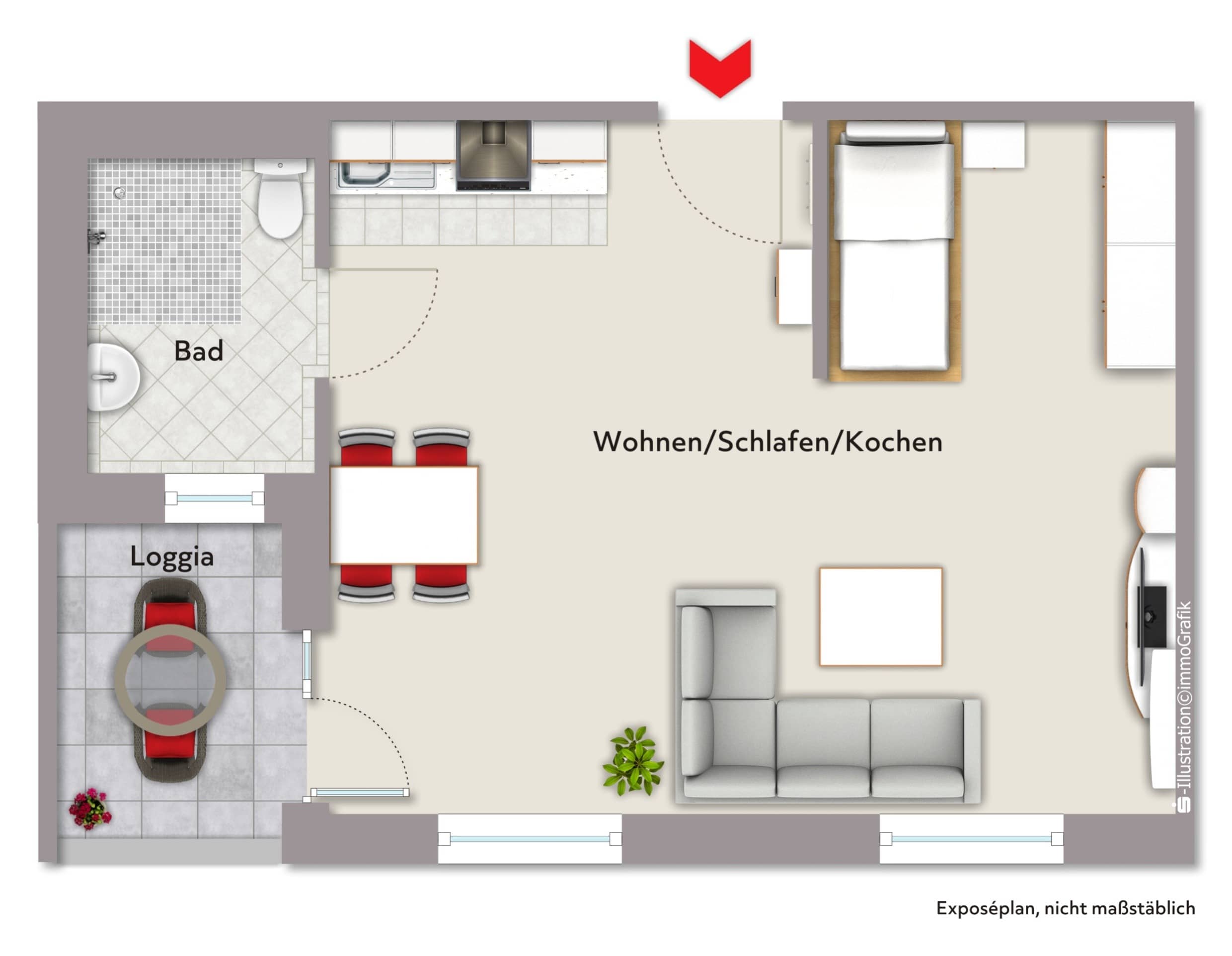 Wohnung zur Miete 775 € 1 Zimmer 53,4 m²<br/>Wohnfläche 01.03.2025<br/>Verfügbarkeit Industriegebiet Süd Amberg 92224