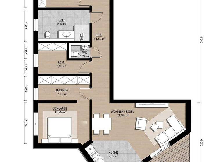 Wohnung zum Kauf - Erstbezug provisionsfrei 479.000 € 3,5 Zimmer 103,7 m² 1. Geschoss frei ab sofort Willich 47877