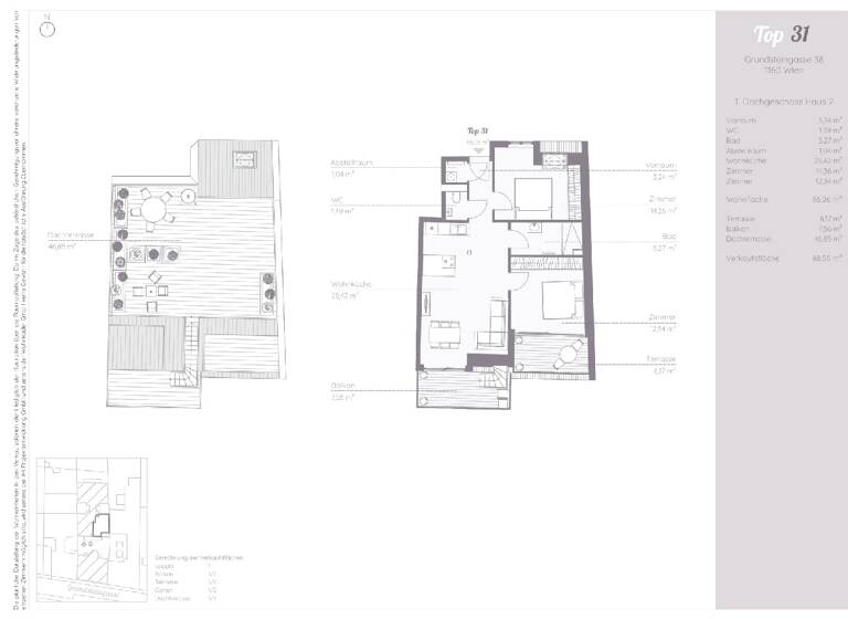 Wohnung zum Kauf 659.000 € 3 Zimmer 66,1 m² Grundsteingasse 38 Wien 1160