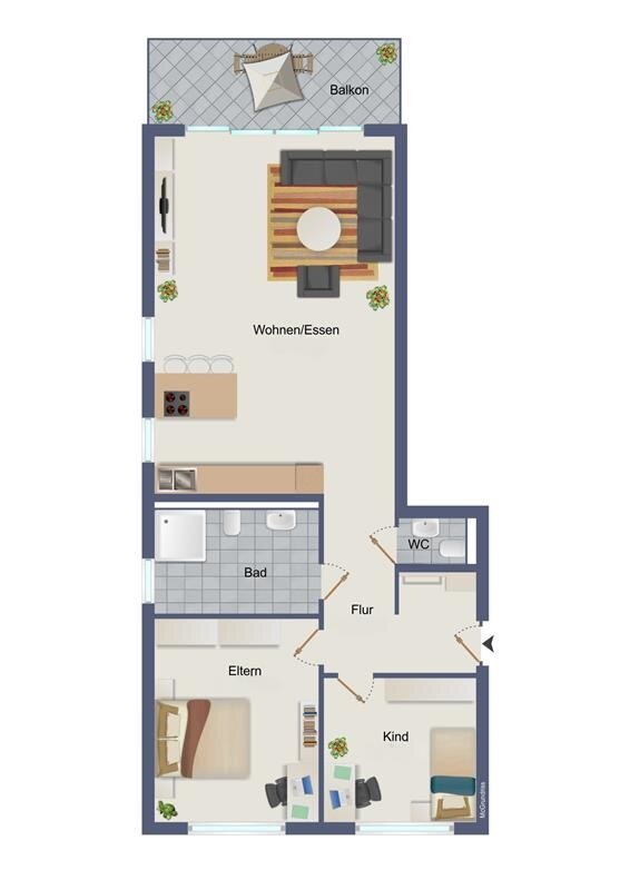 Wohnung zur Miete 1.150 € 3 Zimmer 93,5 m²<br/>Wohnfläche EG<br/>Geschoss Storcksmährstraße 1 Westerholt Herten 45701