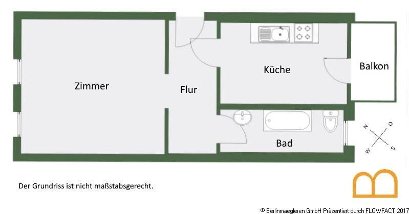 Wohnung zum Kauf 139.000 € 1 Zimmer 48,4 m²<br/>Wohnfläche EG<br/>Geschoss Bernstorffstr. 8a Tegel Berlin, Reinickendorf 13507