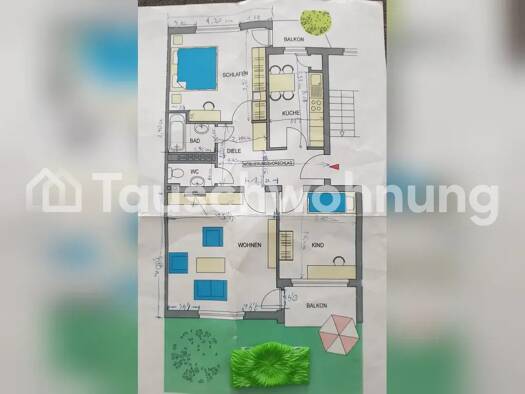 Wohnung zur Miete Tauschwohnung 880 € 3 Zimmer 76 m² 1. Geschoss Neuehrenfeld Köln 50823