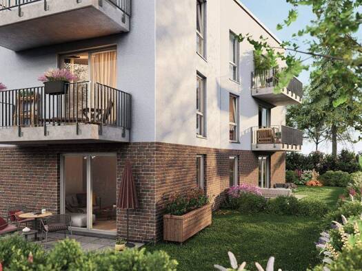 Terrassenwohnung zum Kauf - Erstbezug provisionsfrei 375.000 € 3 Zimmer 82,6 m² EG Bahnhofstraße 11-13 Henstedt-Ulzburg 24558