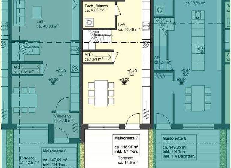 Maisonette zur Miete 1.500 € 3 Zimmer 118,9 m² Altenberg Oberasbach / Altenberg 90522