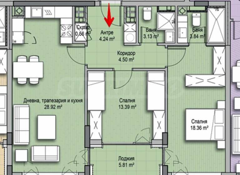 Studio zum Kauf 330.000 € 3 Zimmer 117,3 m² Sofia