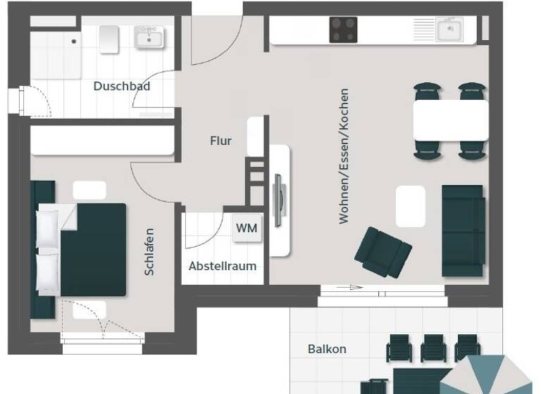 Wohnung zum Kauf - Erstbezug provisionsfrei 321.500 € 2 Zimmer 56 m² 3. Geschoss Bad Säckingen 79713