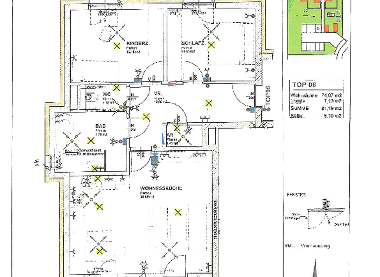 Wohnung zur Miete 974 € 3 Zimmer 74,1 m² 1. Geschoss Hauptstraße 21 Wendling 4741