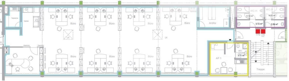 Bürofläche zur Miete provisionsfrei 5,50 € 442 m²<br/>Bürofläche ab 442 m²<br/>Teilbarkeit Gütz Landsberg 06188