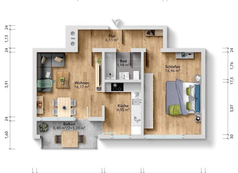 Wohnung zum Kauf 129.000 € 2 Zimmer 53 m² Igersheim 97999