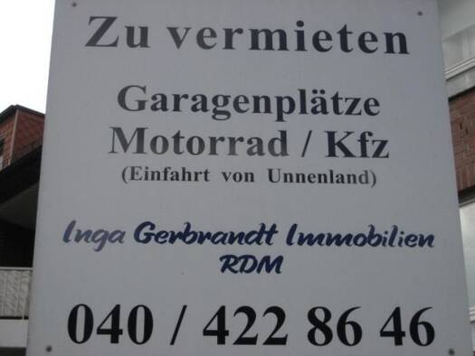 Garage zur Miete provisionsfrei 60 € Bramfeld Wandsbek 22177