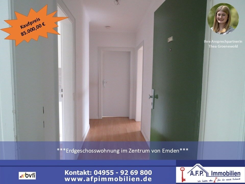 Wohnung zum Kauf provisionsfrei 85.000 € 2 Zimmer 45 m²<br/>Wohnfläche ab sofort<br/>Verfügbarkeit Barenburg Emden 26721