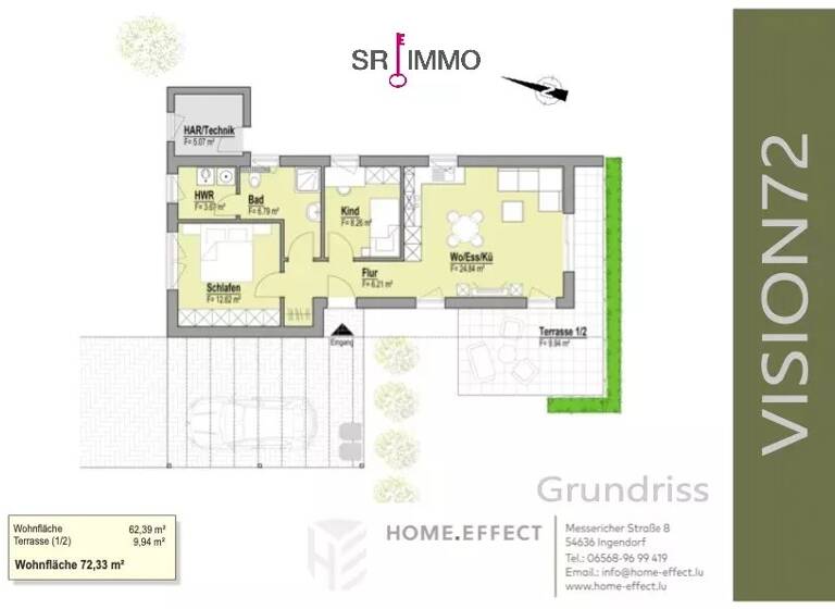 Einfamilienhaus zum Kauf provisionsfrei 499.000 € 3 Zimmer 72 m² 450 m² Grundstück Welschbillig 54298