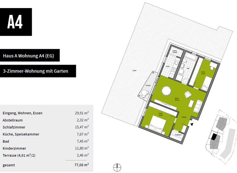 Wohnung zum Kauf provisionsfrei 455.800 € 3 Zimmer 77,1 m² 1. Geschoss Schwarzachweg 7a Neumarkt Neumarkt in der Oberpfalz 92318
