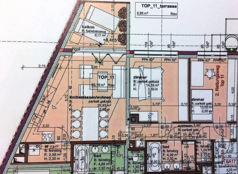 Wohnung zum Kauf 225.000 € 3 Zimmer 68,2 m² 3. Geschoss Wiener Neustadt 2700