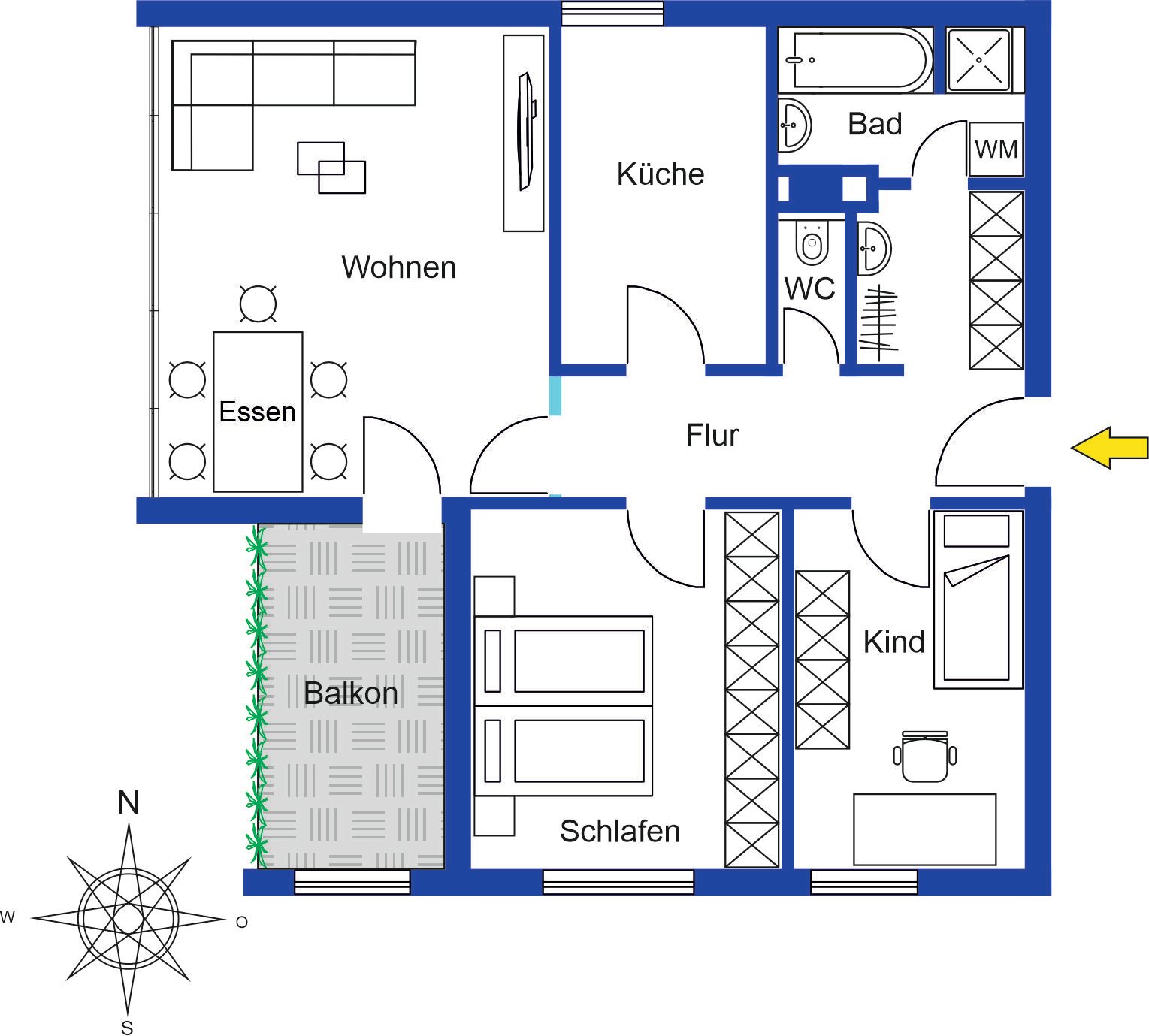 Wohnung zum Kauf 269.000 € 3 Zimmer 79 m²<br/>Wohnfläche 7.<br/>Geschoss Magstadt Magstadt 71106