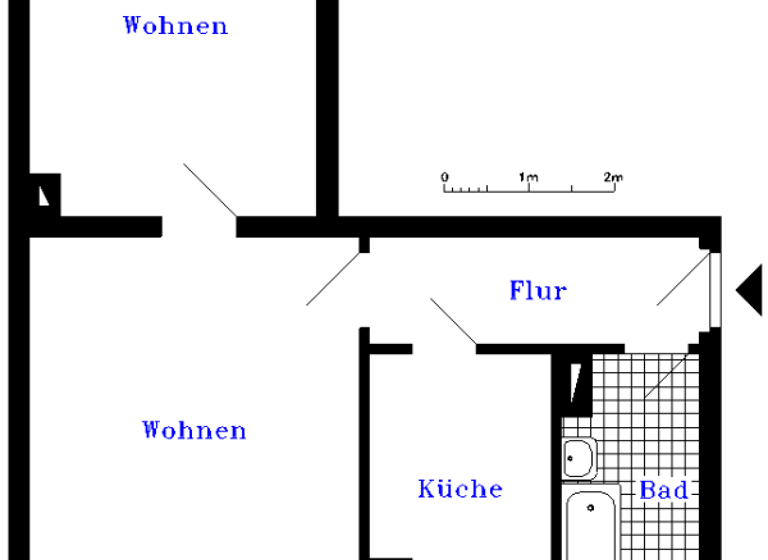 Wohnung zur Miete 297 € 2 Zimmer 49,6 m² 2. Geschoss frei ab sofort Paul-Lürmann-Straße 5 Greußen 99718
