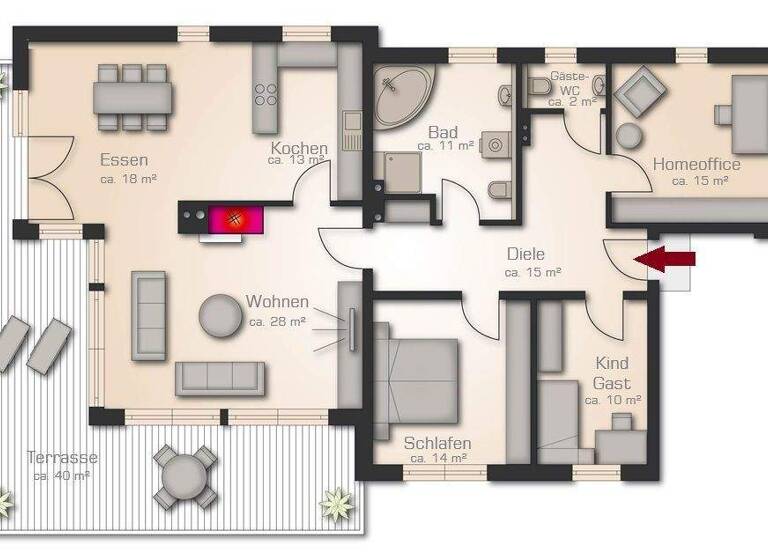 Wohnung zur Miete 2.380 € 4 Zimmer 145 m² Geschoss 1/2 frei ab sofort Steinplatte Nürnberg 90491