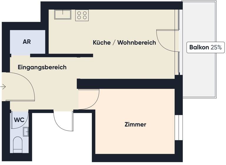 Wohnung zum Kauf 160.000 € 2 Zimmer 37,7 m² 1. Geschoss Küchlerstraße 14 Feldkirch / Altenstadt 6800