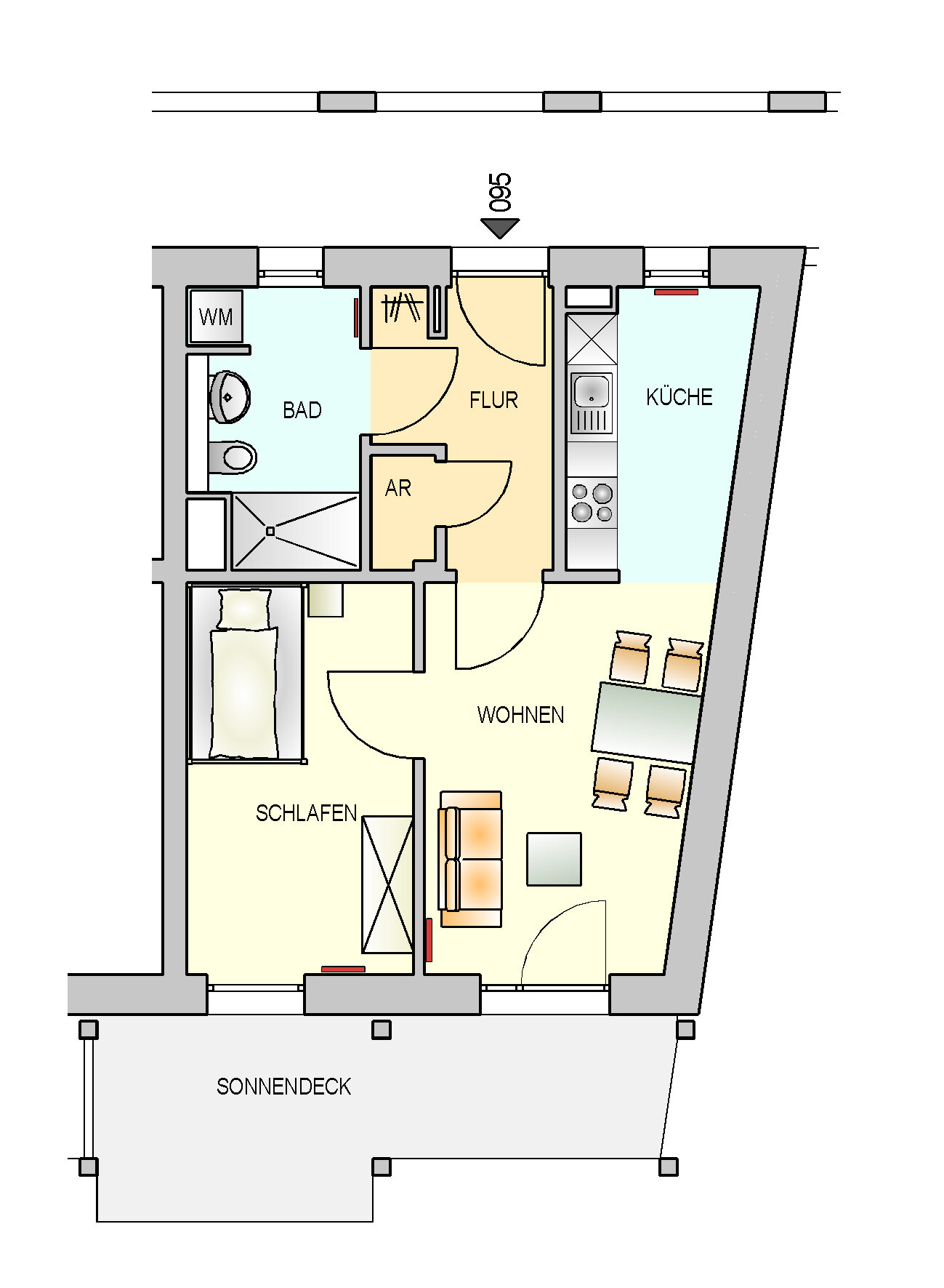 Wohnung zur Miete 591 € 2 Zimmer 50,1 m²<br/>Wohnfläche 2.<br/>Geschoss 01.03.2025<br/>Verfügbarkeit Rottendorfer Straße 106 Grombühl Würzburg 97074